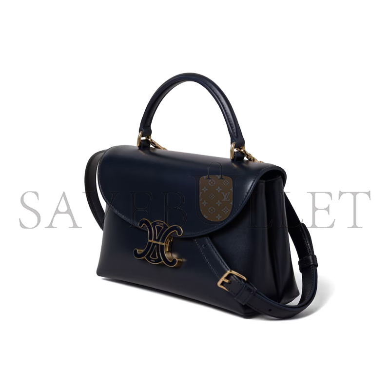 CELINE TEEN NINO BAG IN SMOOTH SATINATED CALFSKIN WITH ENAMEL CLOSURE 118115388.GMU5 (20.5*13*8cm)